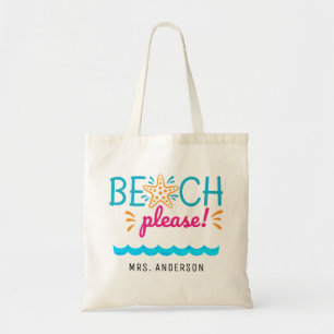 Bolsa Tote Presente de Apreciação do Professor "Praia Por F