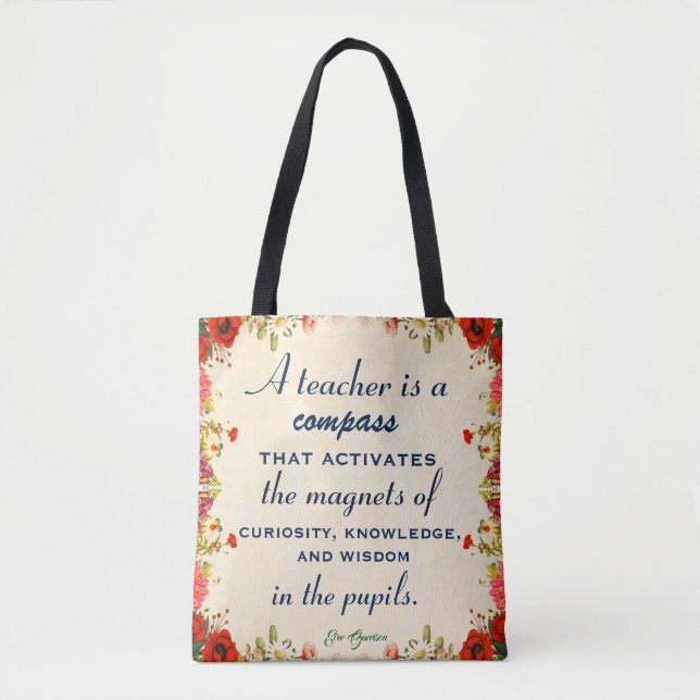 Bolsa Tote Presente de Apreciação do Professor Um Professor é (Frente)