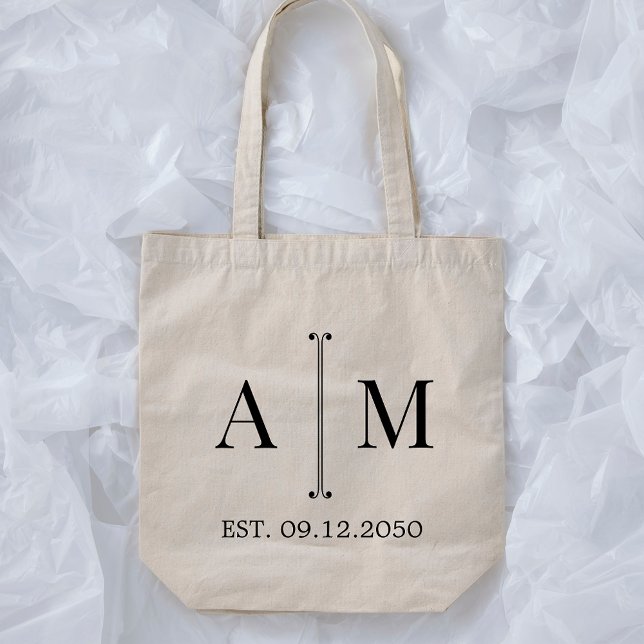 Bolsa Tote Presente de Boas-vindas de Casamento Simples Minim (Criador carregado)