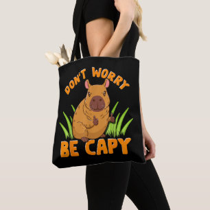Bolsa Tote Presente de Capivara Fofa Engraçado Dono Amante de