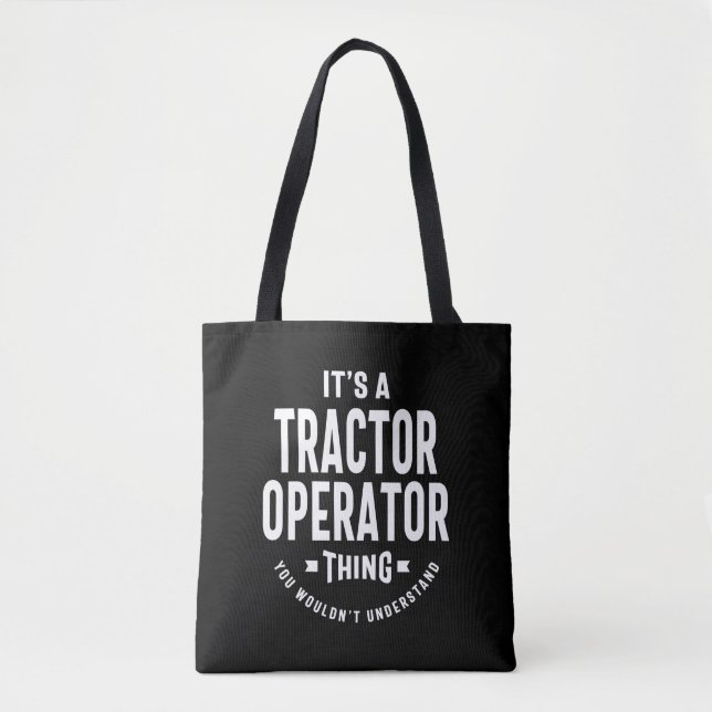 Bolsa Tote Presente de Cargo de Operador de Trator (Frente)