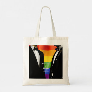 Bolsa Tote Presente de casamento de arco-íris de homens gays 