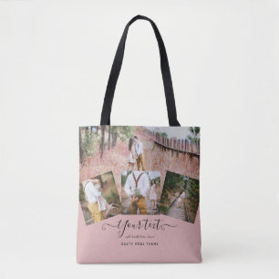 Bolsa Tote Presente de casamento Rosa Poeira para Recém-Casad