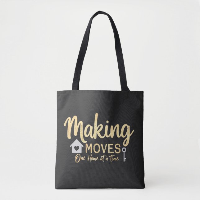 Bolsa Tote Presente de Corretor de Imóveis Fazendo Movimentos (Frente)