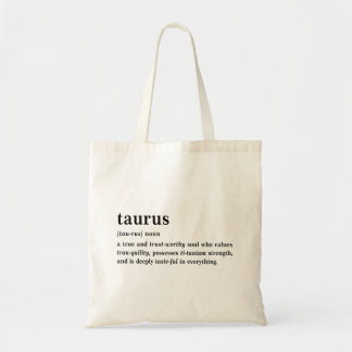 Bolsa Tote Presente de Definição Estética de Touro Astrologia