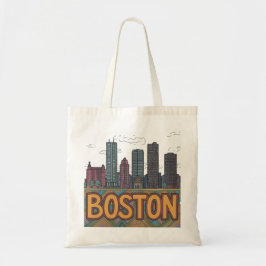 Bolsa Tote Presente de Esboço Desenhado à Mão da Silhueta de
