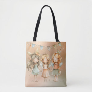 Bolsa Tote Presente de Festa de aniversário da Vintage Fairie