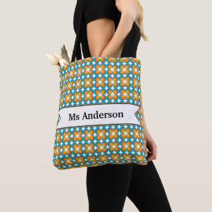 Bolsa Tote Presente de Fim de Ano para Professor Flores Retrô