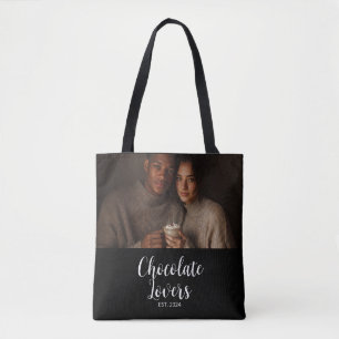 Bolsa Tote Presente de Foto Estabelecida para Casal de Amante