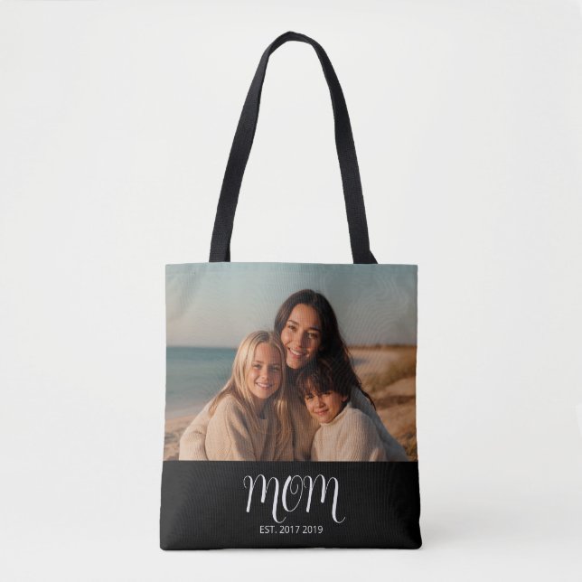 Bolsa Tote Presente de Foto Estabelecido pela Mãe com Letra G (Frente)