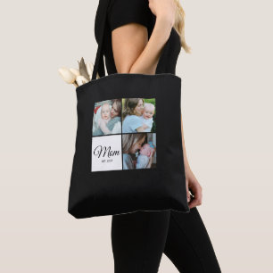 Bolsa Tote Presente de Foto Preta F*Mãe Estabelecida Script 3