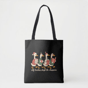 Bolsa Tote Presente de Ganso de Natal para Professor Tolo Inv