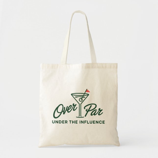 Bolsa Tote Presente de Golfe Acima do Par e Sob Influência Go (Frente)