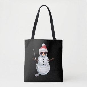 Bolsa Tote Presente de Golfe de Bola de Natal do Homem de Nev