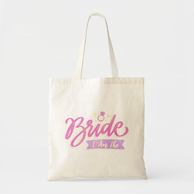 Bolsa Tote Presente de grupo de despedida de solteira Pink I  (Frente)