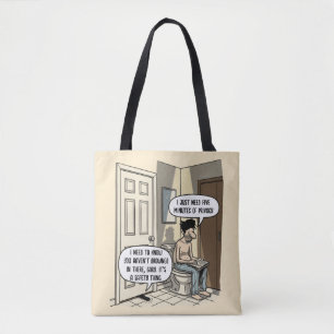 Bolsa Tote Presente de Humor de Banheiro para Pai de Gato Eng
