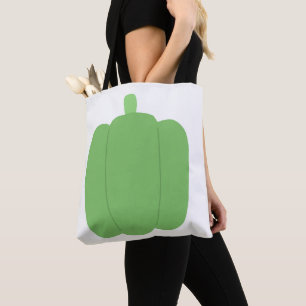 Bolsa Tote Presente de Legume Pimentão Verde Fofo