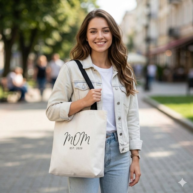 Bolsa Tote Presente de Mãe Estabelecida Nova Mãe (Criador carregado)
