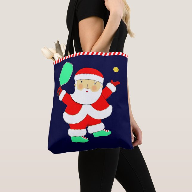 Bolsa Tote Presente de Natal de Pickleball (Close Up)