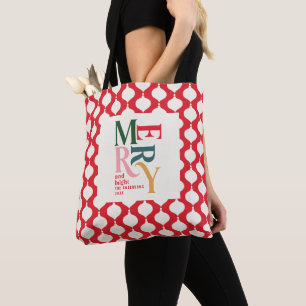 Bolsa Tote Presente de Natal elegante para a festa de Natal