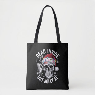 Bolsa Tote Presente de Natal Esqueleto Morto por Dentro Mas M