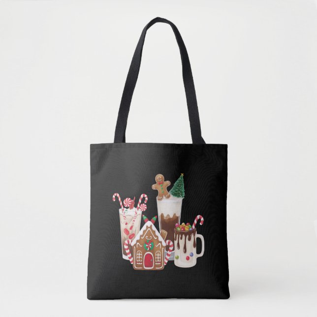 Bolsa Tote Presente de Natal para Amante de Café de Pão de Me (Frente)