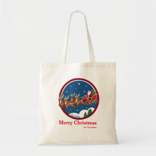 Bolsa Tote Presente de Natal Personalizado Decorativo Papai N