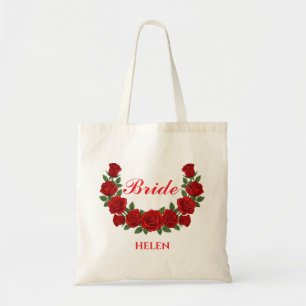Bolsa Tote Presente de Noiva Personalizado Floral Nome Person