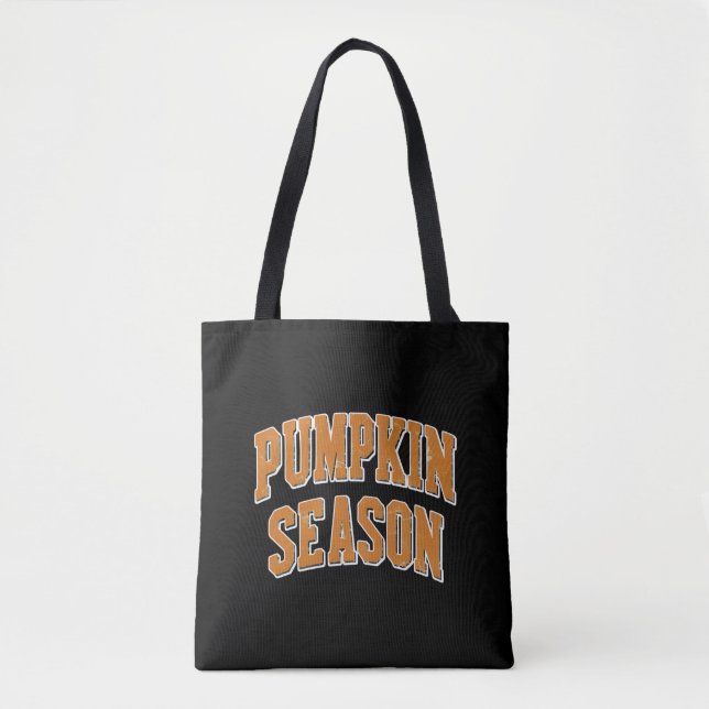 Bolsa Tote Presente de Outono Fofo da Temporada de Abóbora Re (Frente)