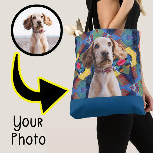Bolsa Tote Presente de Pet Dog Fotográfico Bonito para a Mãe 