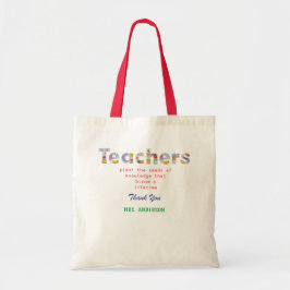 Bolsa Tote Presente de Professora de Letras Flores