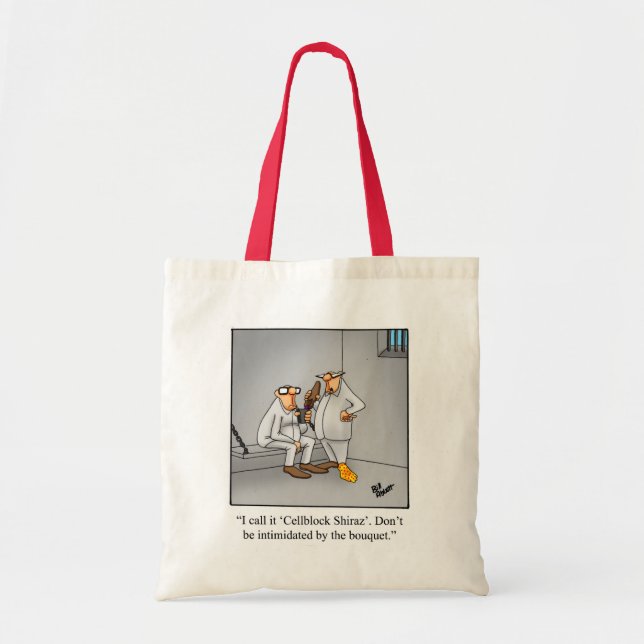 Bolsa Tote Presente de Saco de Humor de Vinho (Frente)