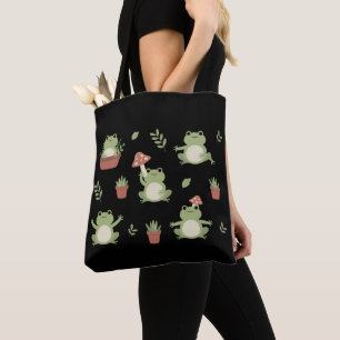 Bolsa Tote Presente de Sapo Fofo para Amante de Animais Diver