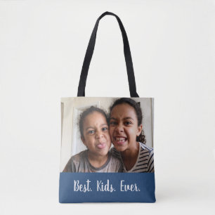 Bolsa Tote Presente de Texto com Foto Personalizada Fofa