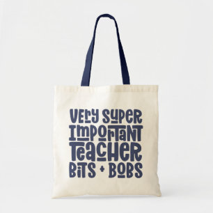 Bolsa Tote Presente de tipografia moderna, professora muito i