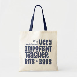 Bolsa Tote Presente de tipografia moderna, professora muito i