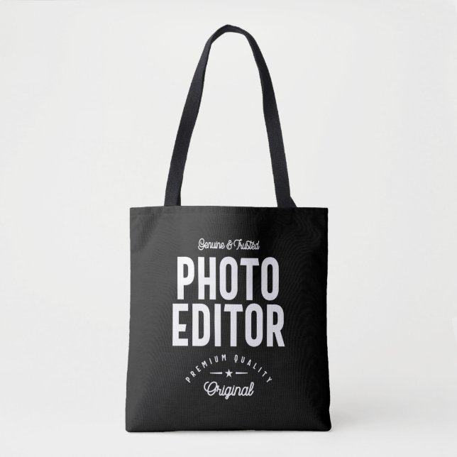 Bolsa Tote Presente de Título de Trabalho do Editor de Fotogr (Frente)