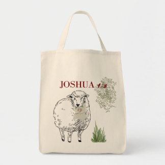 Bolsa Tote Presente de Versículo Bíblico Cristão Art Déco Jos