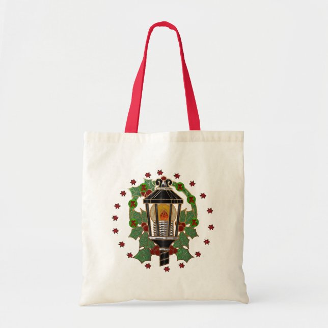 Bolsa Tote Presente de Vidro da Mancha de Natal (Frente)