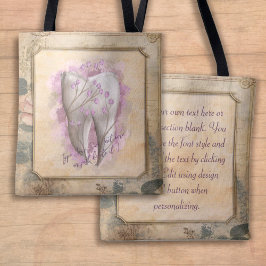 Bolsa Tote Presente dentário elegante Vintage