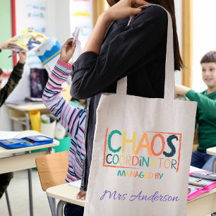 Bolsa Tote Presente Divertido Coordenador do Caos Professor C
