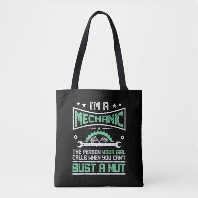 Bolsa Tote Presente Divertido para Mecânicos Presente de Humo (Frente)