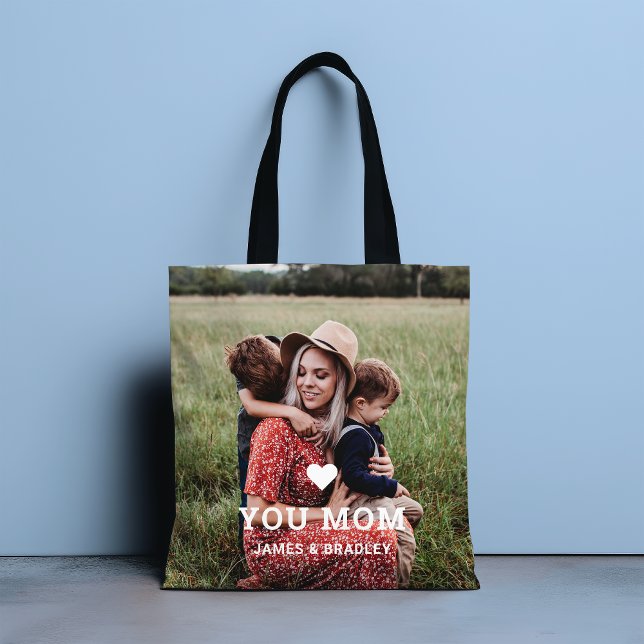 Bolsa Tote Presente do Dia das Mães com Foto Personalizada 'E (Criador carregado)