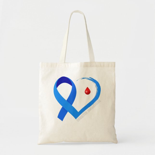 Bolsa Tote Presente do Guerreiro de Sensibilização à Diabetes (Frente)