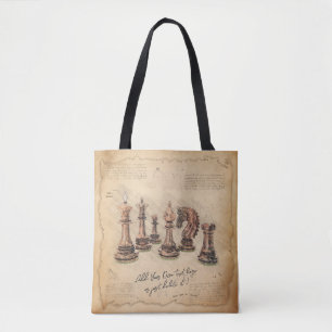 Bolsa Tote Presente do jogador de arte Vintage Old Fashiked C