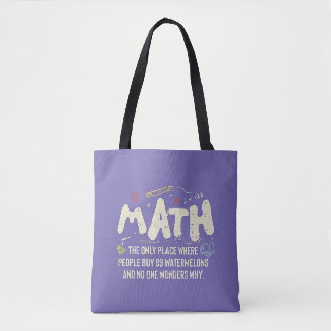 Bolsa Tote Presente do professor de matemática de matemática (Frente)