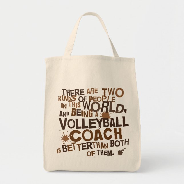 Bolsa Tote Presente do treinador do voleibol (Frente)