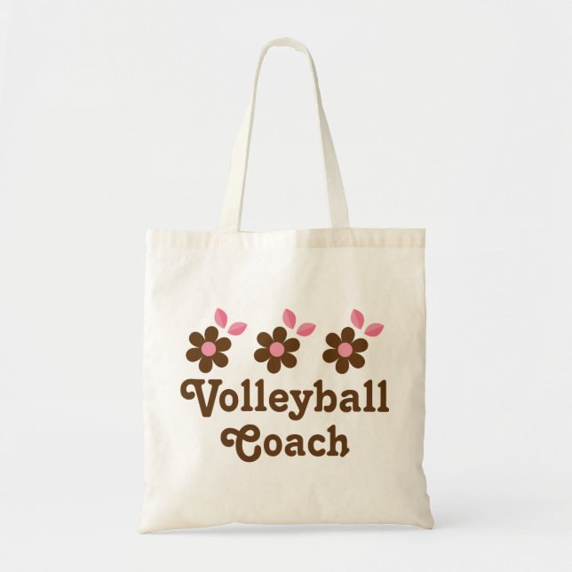 Bolsa Tote Presente do treinador do voleibol (meninas) (Frente)