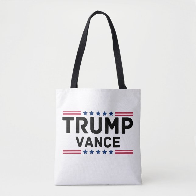 Bolsa Tote Presente eleitoral do Trump Vance 2024 Trump Suppo (Frente)