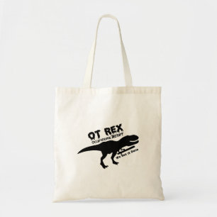 Bolsa Tote Presente engraçado da terapia ocupacional de T-Rex